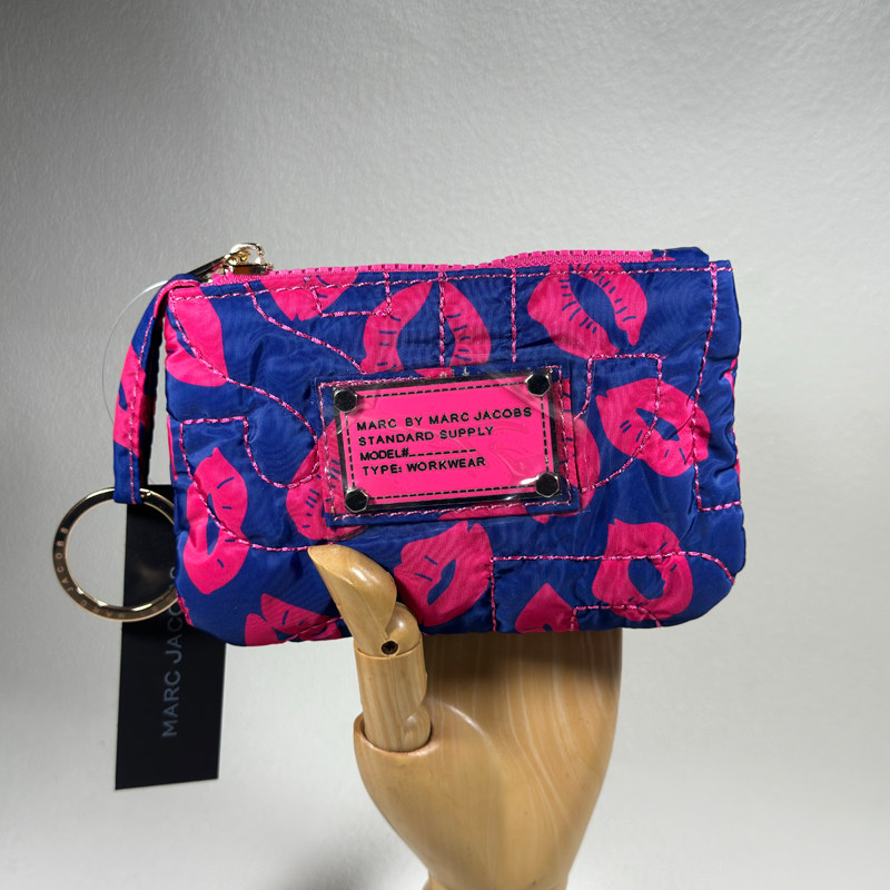 钥匙包印花菱格可爱小包口红包