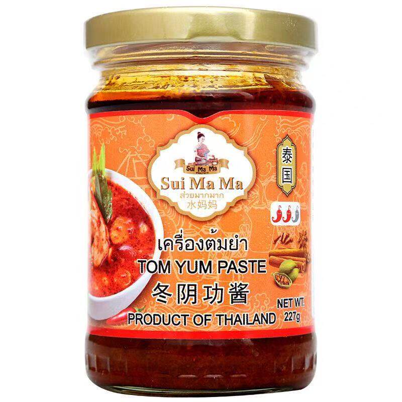 泰国进口水妈妈冬阴功酱227g 家用泰式汤料酸辣酱火锅底料调料包
