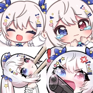 Q版二次元表情包定制主播真人照片约稿卡通手绘静态头像gif动态