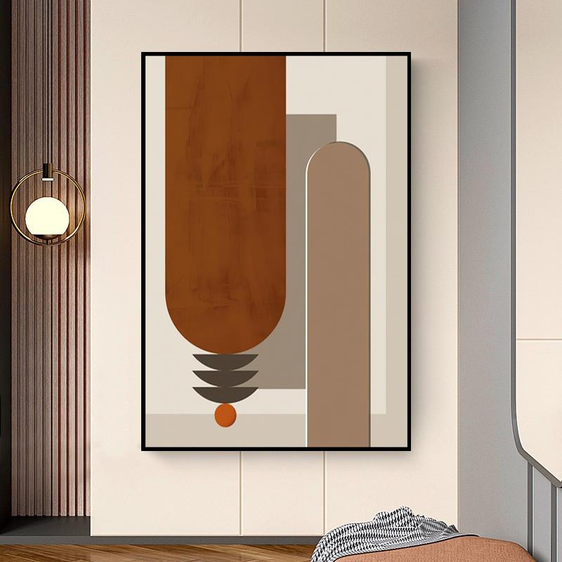 现代简约玄关装饰画平面空间客厅挂画竖版走廊过道壁画单幅晶瓷画图片