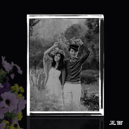 创意礼品水晶相框摆件影像纪念品内雕个性DIY照片定制礼物