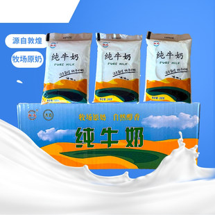 敦煌特产双元纯牛奶整箱全脂灭菌奶早餐搭档原产地儿童老年生牛乳