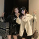 皮衣外套女2026年新款 宽松休闲bf风机车服加绒加厚pu皮夹克 韩版