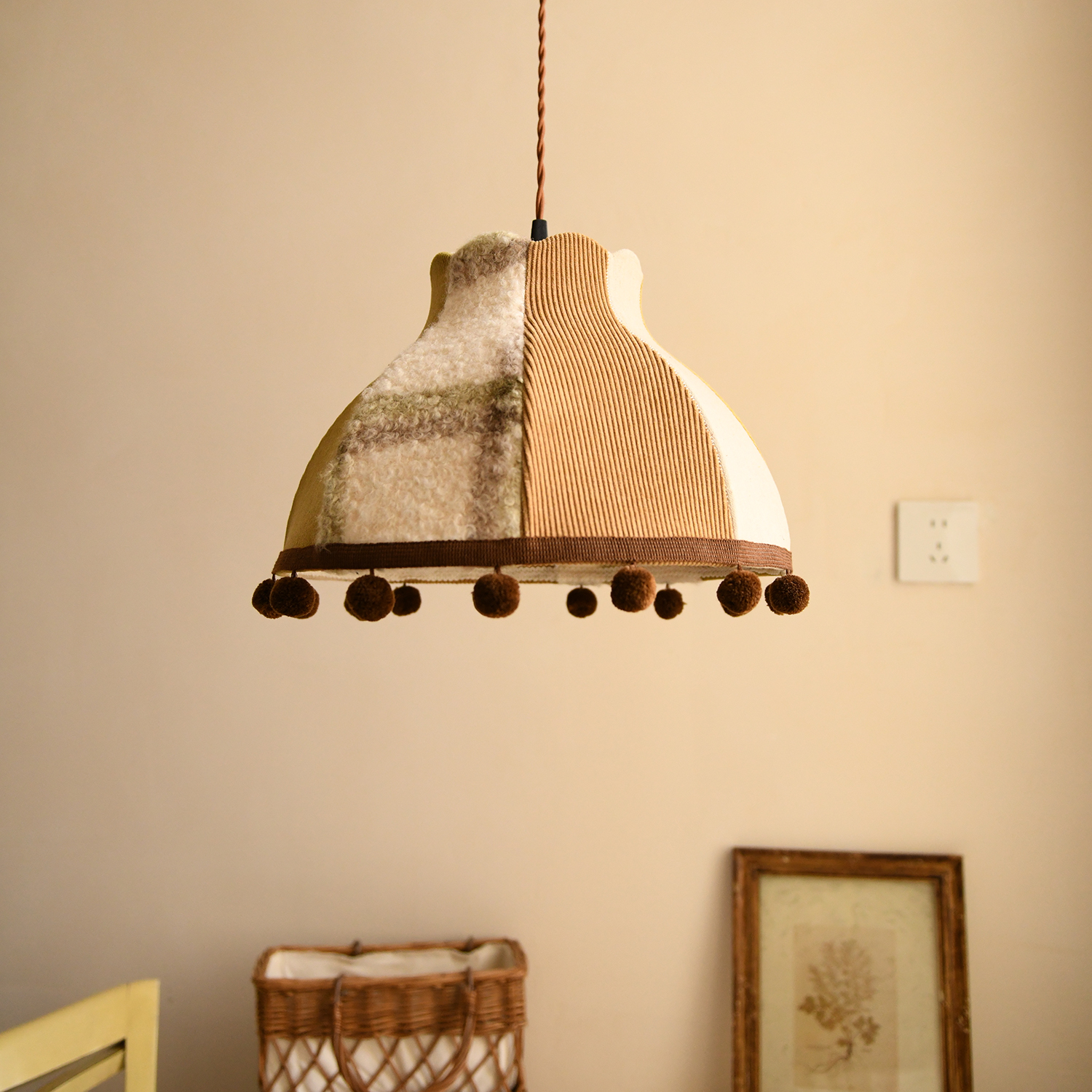 手工拼布吊灯复古法式文艺中古风