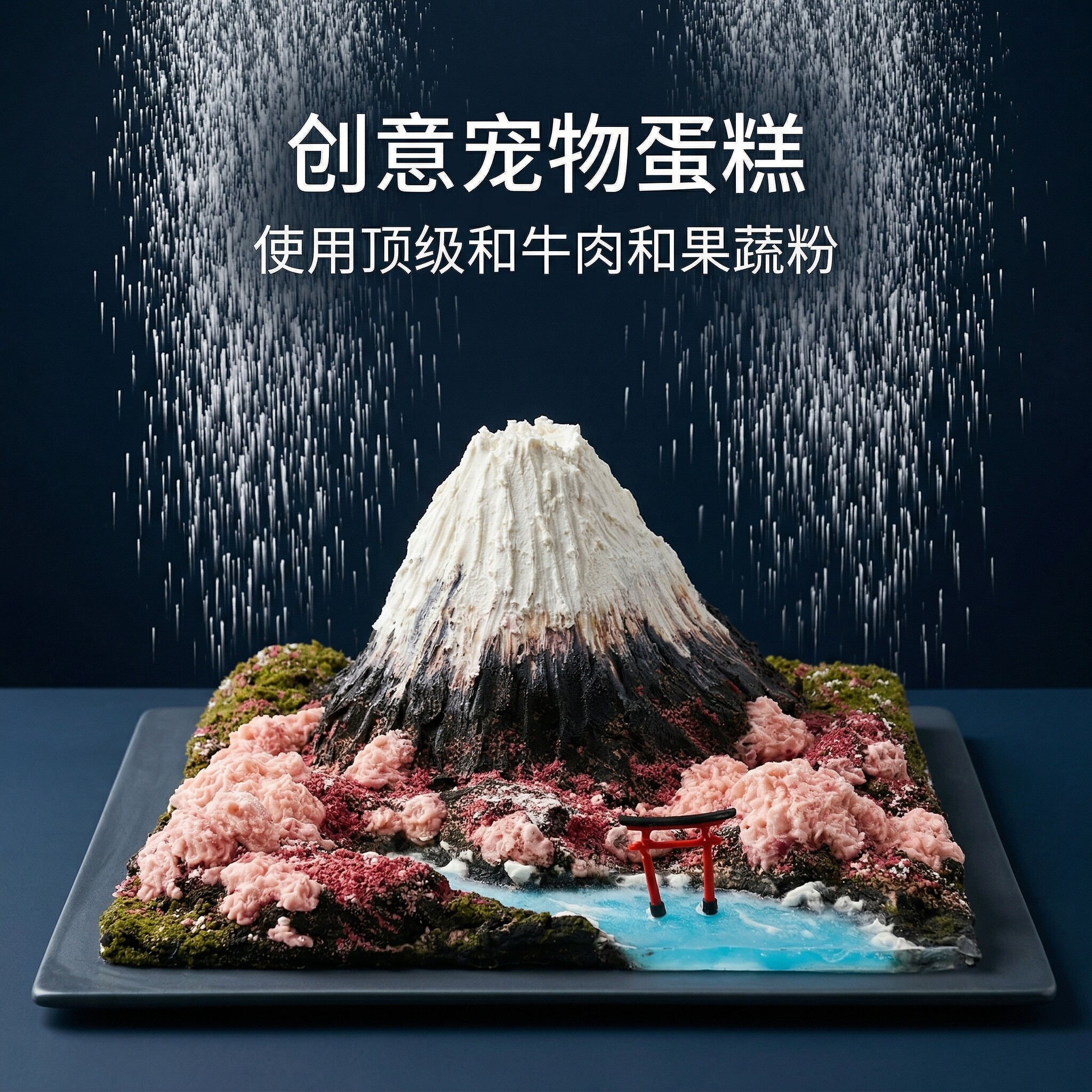 富士山下宠物生日蛋糕和牛肉搭配天然果蔬粉安全可口老年犬友好