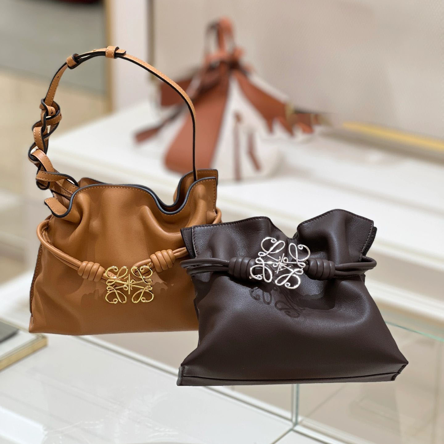 真皮女包2023新款云朵包福袋抽绳水桶包手提单肩包牛皮斜挎包