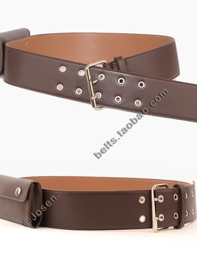 朋克复古风男女中性风麂皮绒/光面皮带配裤子裙子外套腰带腰包y2k