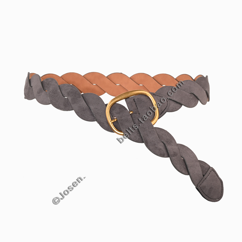 波西风复古麂皮绒面男女皮带腰带