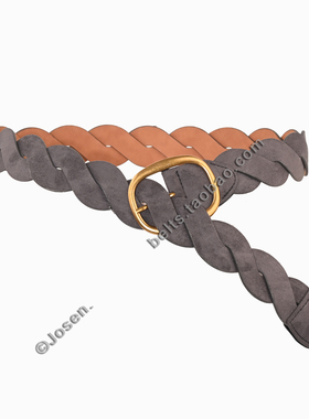 麂皮绒面男女腰带配饰轻奢小众波西风配裤子裙子外套复古皮带毛衣