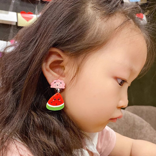 可愛兒童耳環(huán)耳夾無耳洞公主水果假耳墜防痛小女孩首飾耳飾飾品