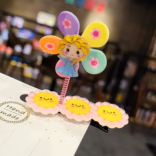 Детская заколка для волос, челка, милая игрушка «Ветерок» для принцессы, креативные детские шпильки для волос, креативный подарок