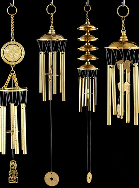 铜风铃五层六管风铃纯铜家用挂饰化客厅门口阳台招财旺财镇宅包邮