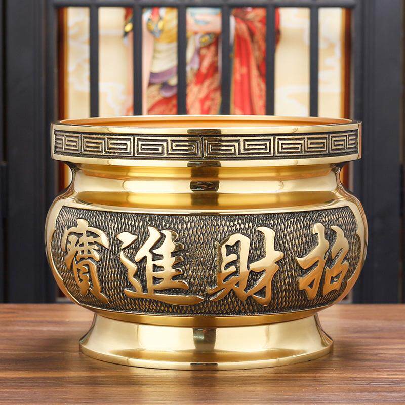 仿古大小铜香炉香插熏香炉纯铜佛堂寺庙家用佛具招财供香炉大香炉