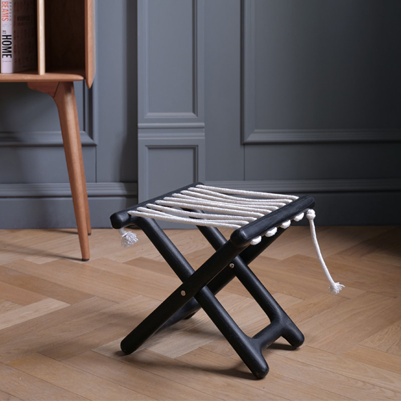 山隐造物家具实木马扎折叠凳便携家用门厅户外多功能换鞋凳小板凳