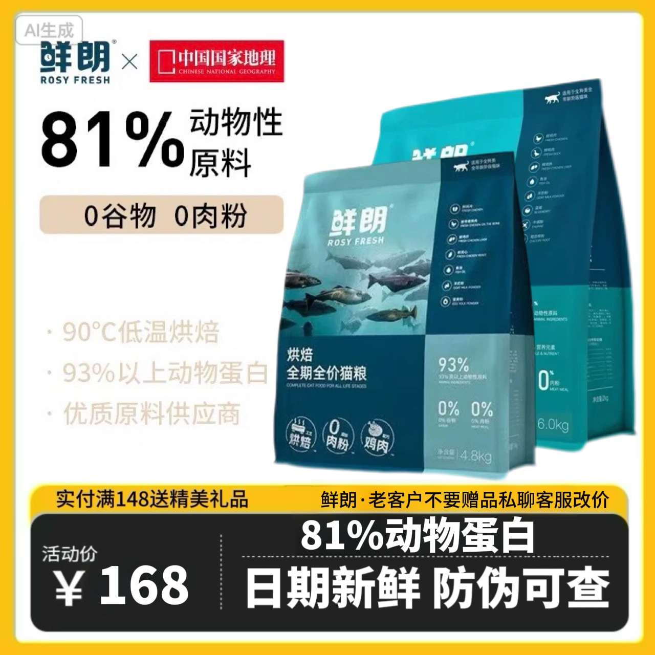 鲜朗猫粮无谷低温烘焙猫粮旗舰店