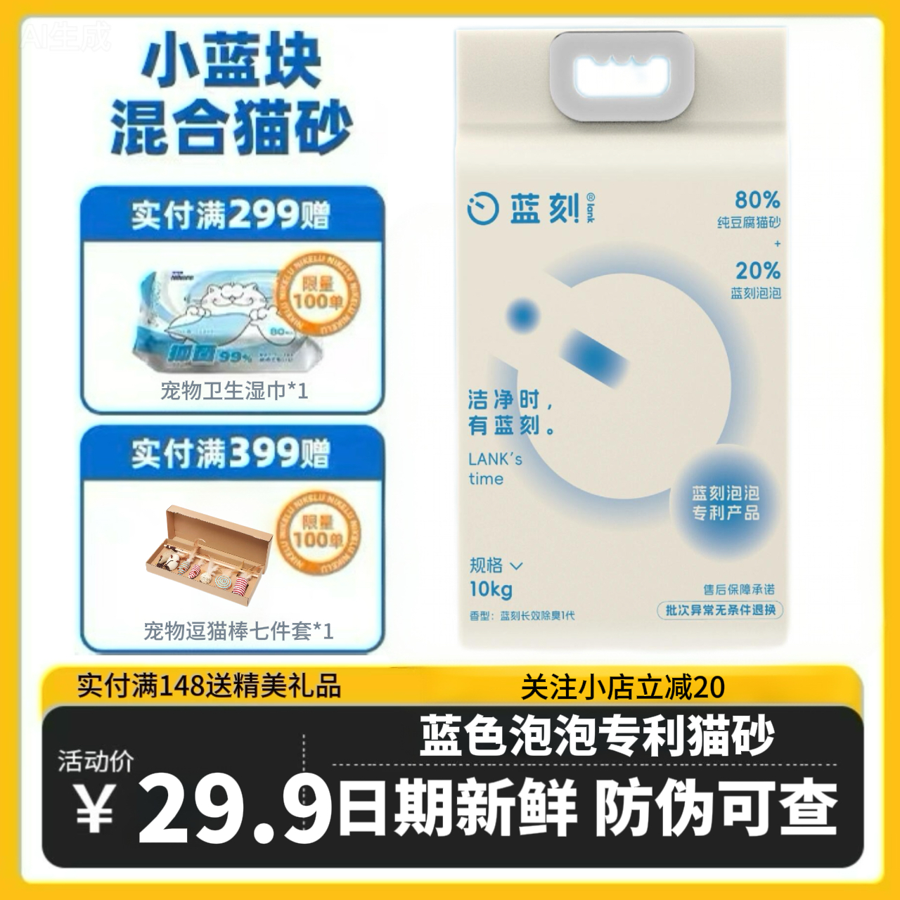 刘大拿豆腐猫砂奶香除臭结团猫砂