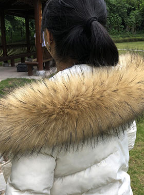 粉色羽绒服帽子帽条女白色单卖