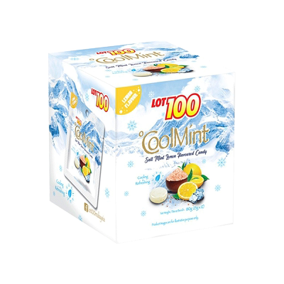 马来西亚进口LOT100分咸味柠檬薄荷糖清新海盐小零食清凉冰爽糖果
