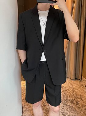 高级感炸街夏季7分袖外套小西服