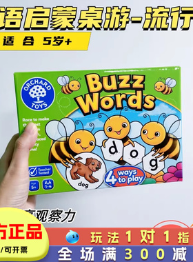 Orchard Toys流行语桌游儿童识字玩具字母拼写幼儿早教益智游戏