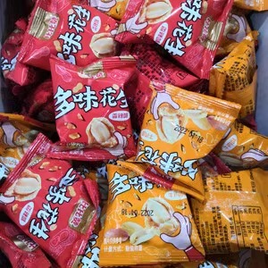 好吃的比比赞下酒菜花生米小零食小吃休闲食品散装多味花生怪味豆