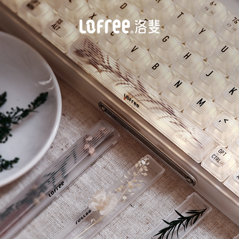 lofree洛斐1%漫机械键盘植物DIY键帽蓝牙无线机械键盘纹理键帽高性价比高么？