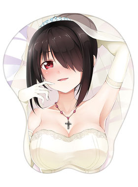 约会大作战动漫时崎狂三美女3d护腕鼠标垫硅胶手腕垫胶垫来图定制