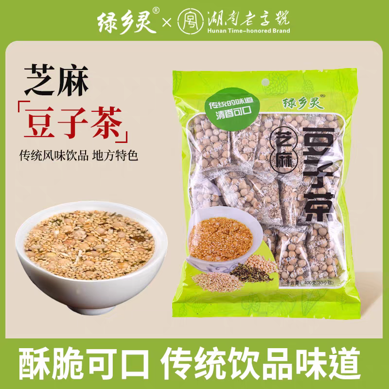 绿乡灵芝麻豆子茶湖南特产