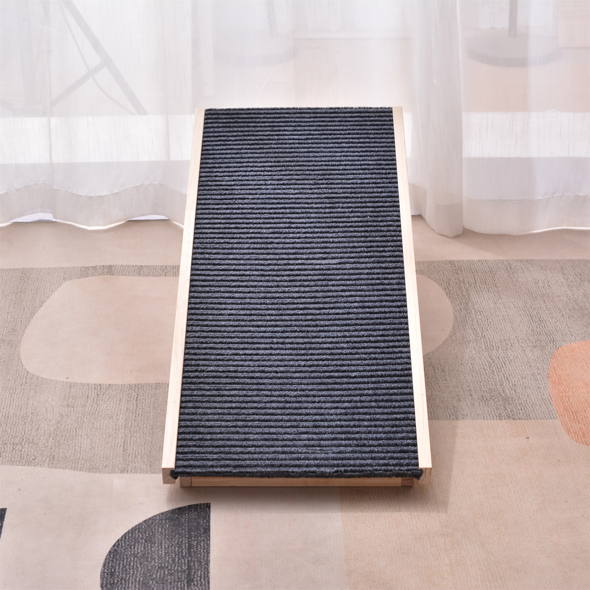 木质狗狗楼梯斜坡爬梯可调节室内室外狗狗爬架便携可折叠宠物梯子