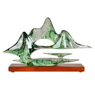 新中式 摆件 云山雾海抽象假山酒店玄关过道名宿美容院工艺品软装