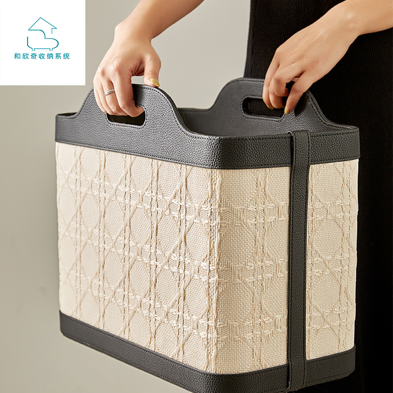 中古风轻奢收纳篮洗衣篮家用收纳筐浴室污衣篮脏衣篓多功能收纳盒