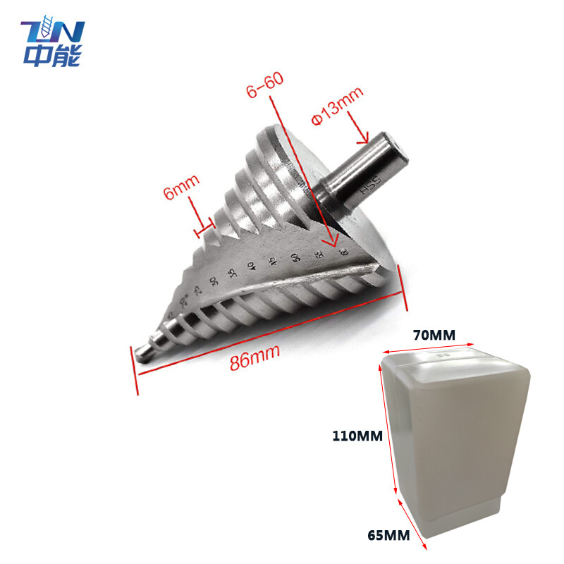 高速钢6-60螺旋槽三角柄阶梯宝塔钻电钻扩孔台阶钻头开孔器