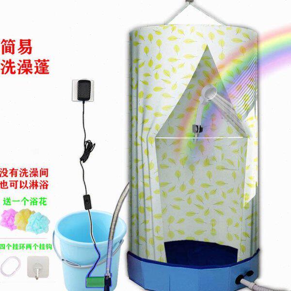 简易洗澡蓬浴帘防水淋浴棚浴罩洗浴帐篷工地卫生间农村出租房户外
