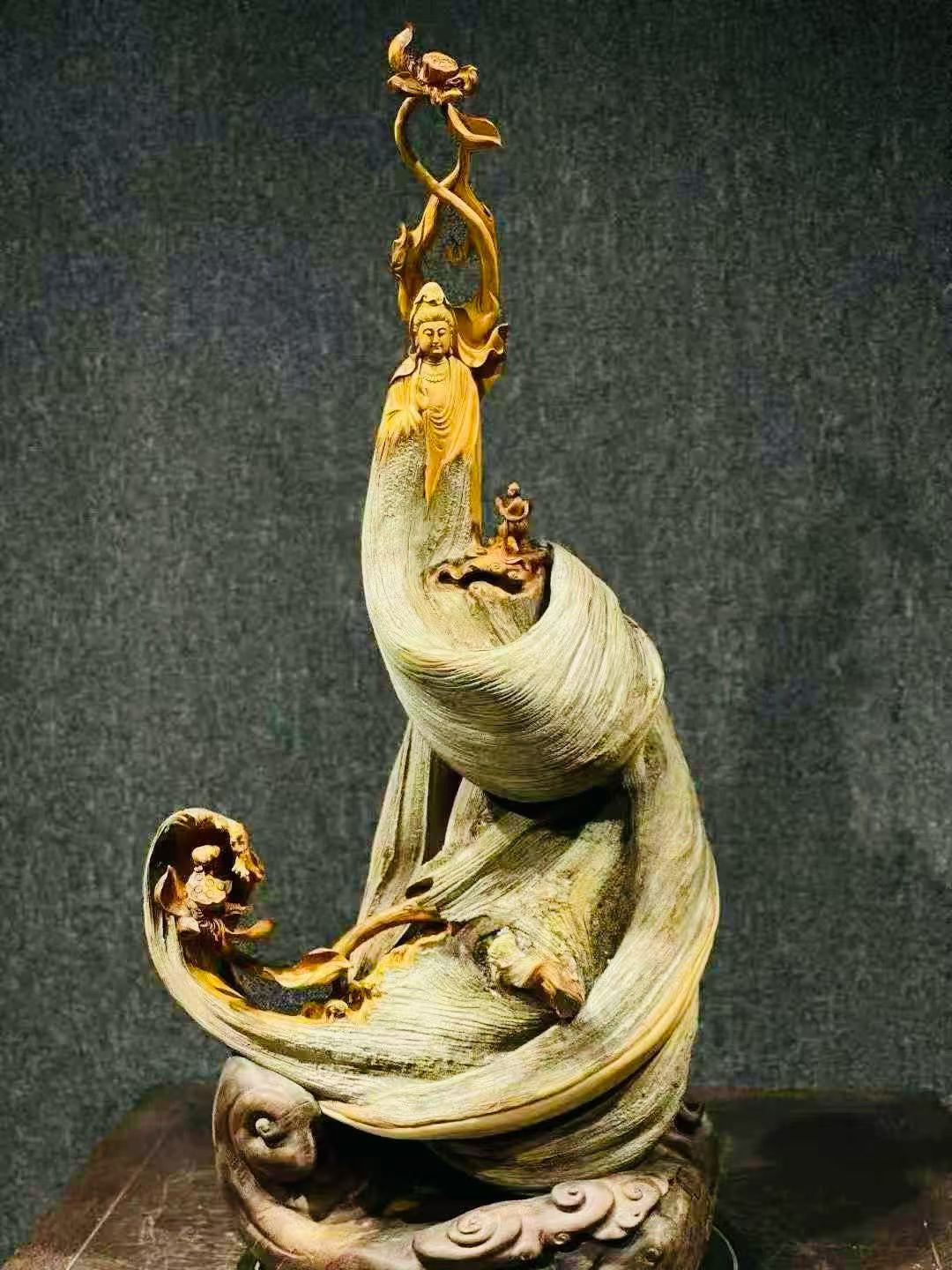 崖柏金丝楠阴沉小叶紫老山檀沉香弥勒佛像观音关公达摩木根雕摆件