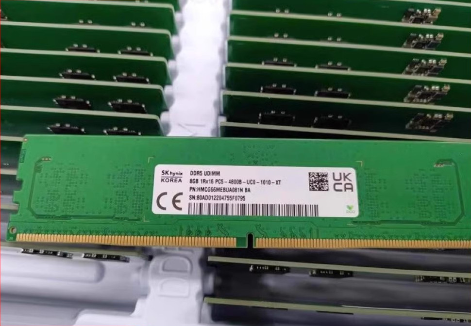 SK 海力士 DDR5 UDIMM台式机内存条8G 1RX16 PC5-4800B 4800MHZ