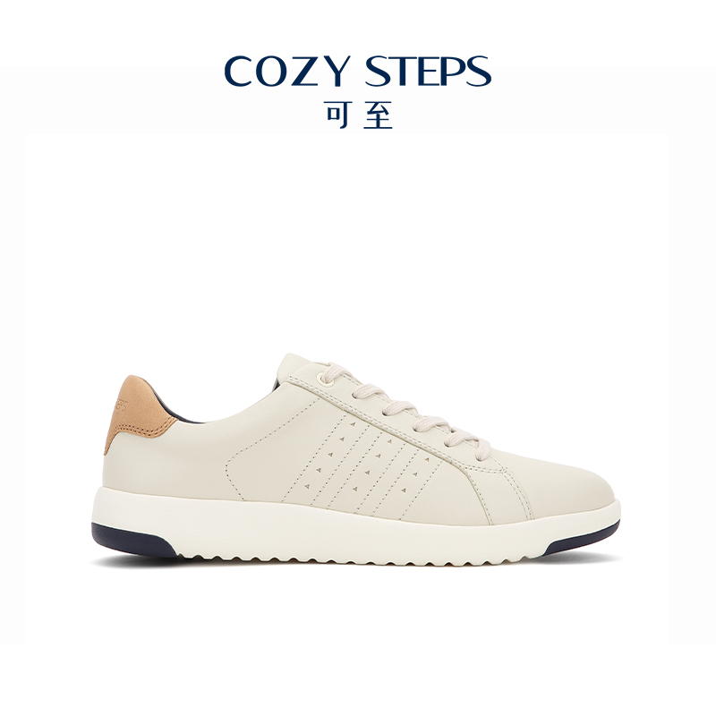 COZY STEPS可至男鞋时尚运动板鞋拼接撞色系带休闲鞋小白鞋男款-封面