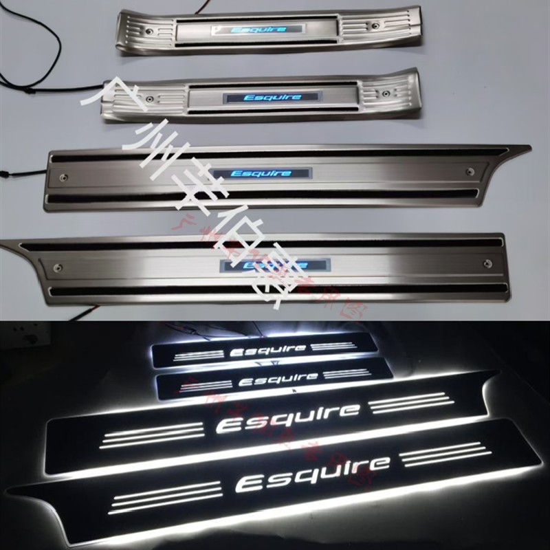 适用于 丰田esquire 门槛条 led door sill scuff plate 迎宾踏板