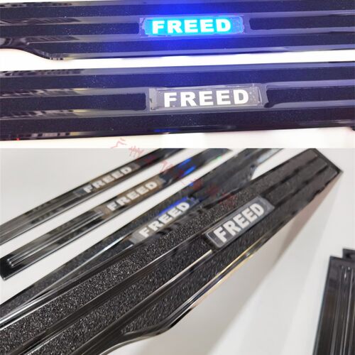 适用于 本田FREED带灯迎宾踏板门槛条led不锈钢脚踏板 车门钛黑踏