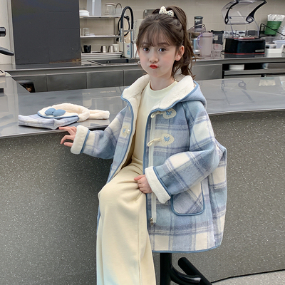 加绒冬季大童毛呢外套