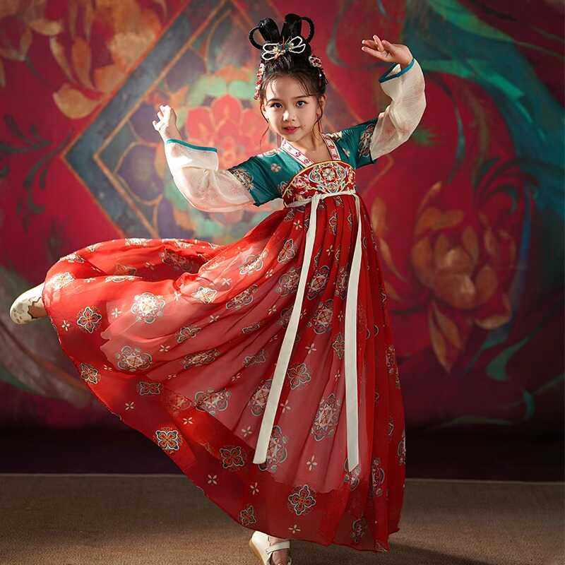 女童汉服连衣裙2025新款女孩敦煌飞天古装超仙儿童国风唐装演出裙,童装/婴儿装/亲子装,汉服,淘宝优惠券,粉丝福利购,淘宝优惠卷