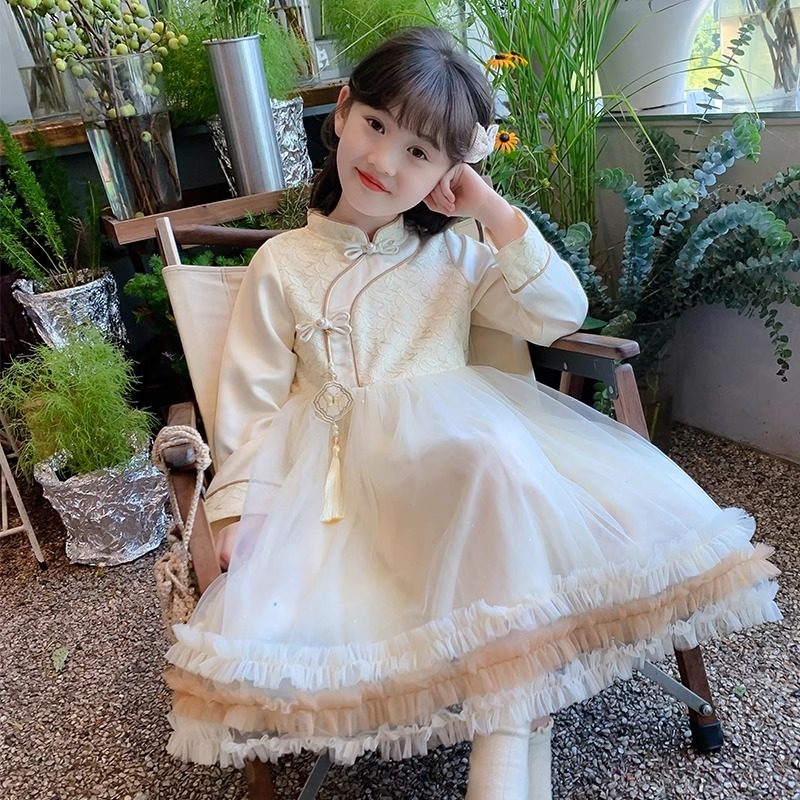 女童长袖连衣裙2025新款小女孩蓬蓬纱公主裙儿童春秋网纱礼服裙子,童装/婴儿装/亲子装,连衣裙,淘宝优惠券,粉丝福利购,淘宝优惠卷