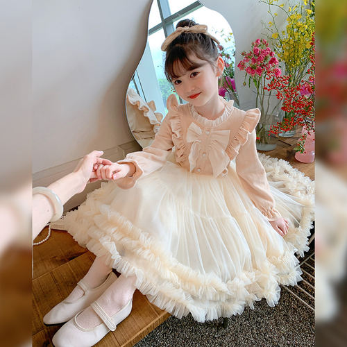 女童连衣裙秋装2026新款儿童装秋季裙子小女孩生日洋气蓬蓬公主裙