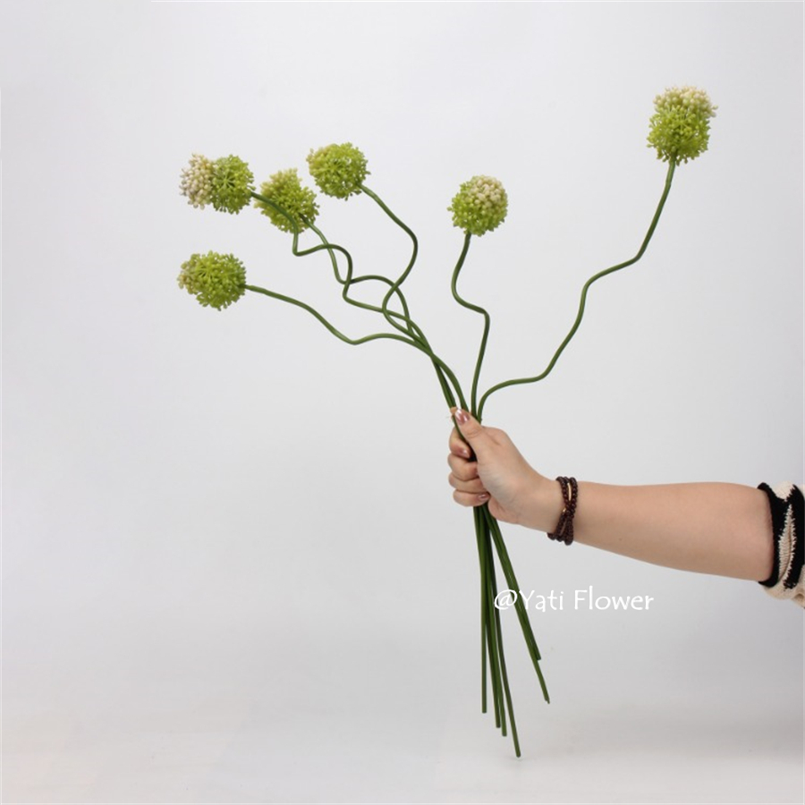 仿真花2頭蔥球蔥花假花 軟膠手感蒲公英果植插花配材花藝婚慶攝影