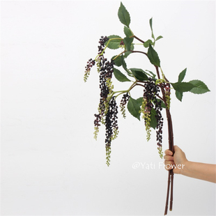 仿真花 商陆 果实垂吊花材花艺插花软装陈设摄影道具家居装饰假花