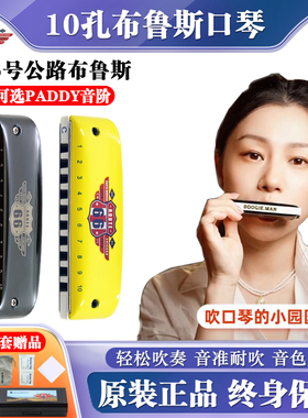 园园同款Boogieman66号公路十孔布鲁斯蓝调10孔口琴PADDY音阶口琴
