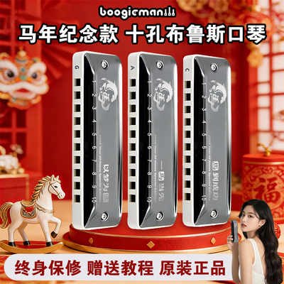 马年纪念款十孔布鲁斯口琴paddy