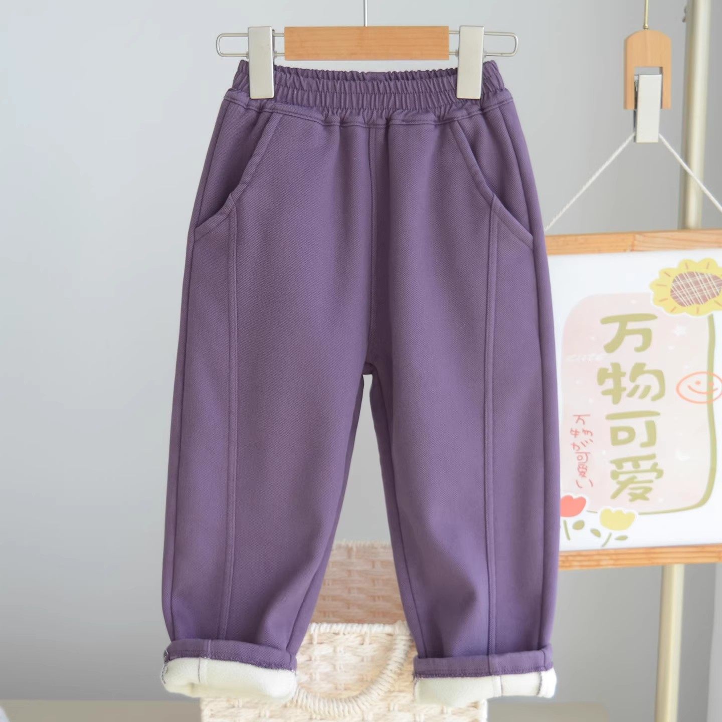 儿童加绒长裤 秋冬新款加绒加厚休闲裤子 男女童过冬棉裤中大童,童装/婴儿装/亲子装,裤子,淘宝优惠券,粉丝福利购,淘宝优惠卷