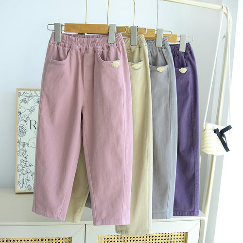 秋冬新款中大童纯棉裤子