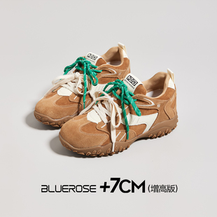 内增高厚底轻便软底阿甘鞋 新款 女2026春季 巨好看美拉德棕色德训鞋