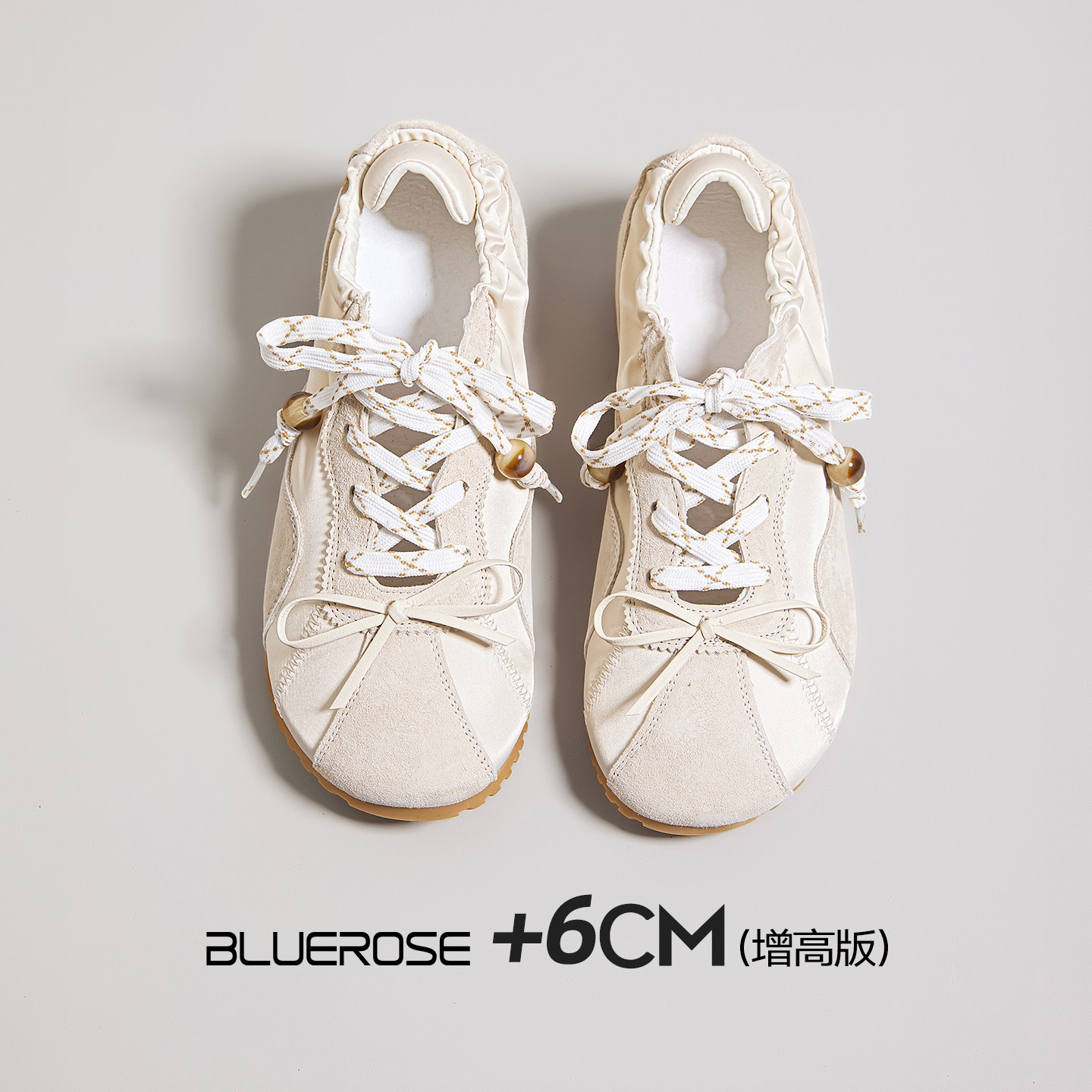 小个子内增高薄款透气芭蕾鞋女夏新款miu系巨好看软底休闲德训鞋